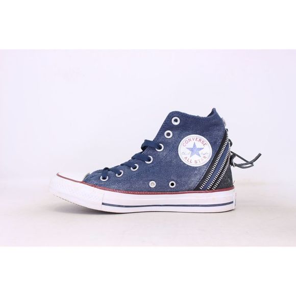 Converse Chuck Taylor Tri Zip Hi Navy/Red-White 545021C Women's - Picture 3 of 8